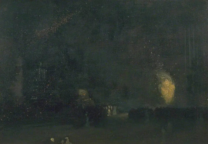 Noturno: Preto e Ouro - A Roda de Fogo - James Abbott McNeill Whistler