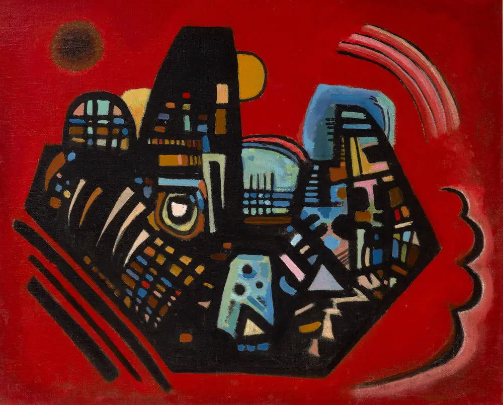Reproduction du tableau « Noir-Rouge - Vassily Kandinsky » par Alpha Reproduction en peinture à l’huile