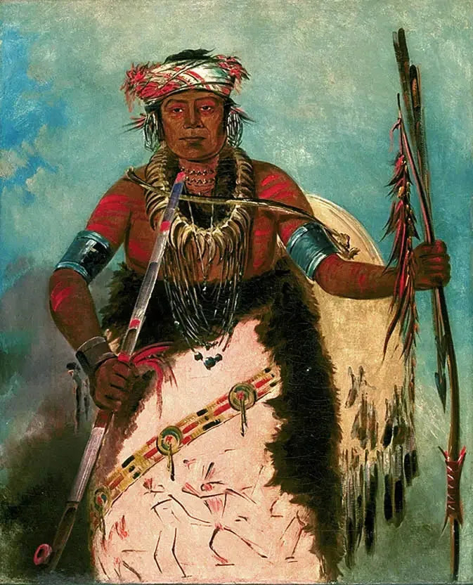 Notch-ee-níng-a, Sem Coração, (chamado Nuage Blanc), Chefe da Tribo - George Catlin