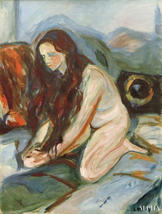 Nu à genoux - Edvard Munch - Reproductions de tableaux et peintures haut de gamme