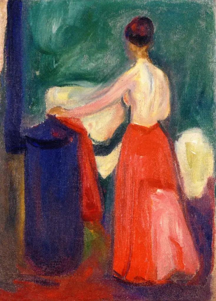 Nu com saia vermelha - Edvard Munch