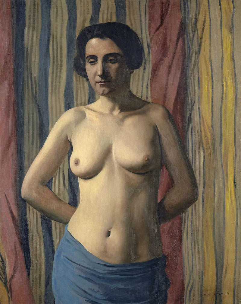 Nu com cachecol azul - Félix Vallotton