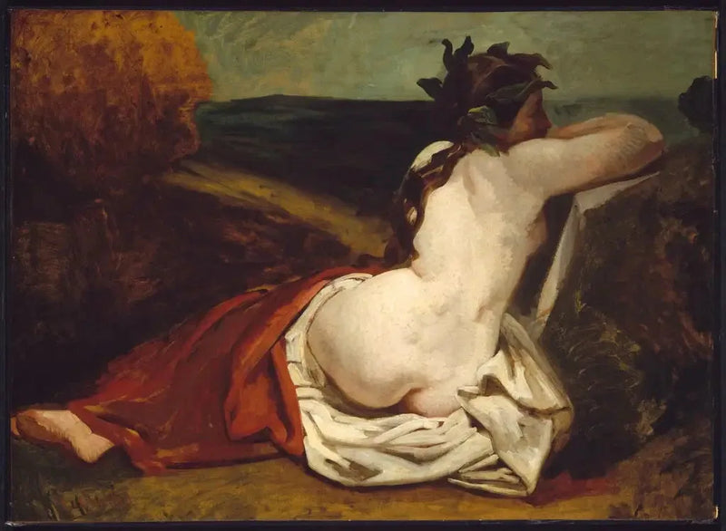 Nu deitado - Gustave Courbet