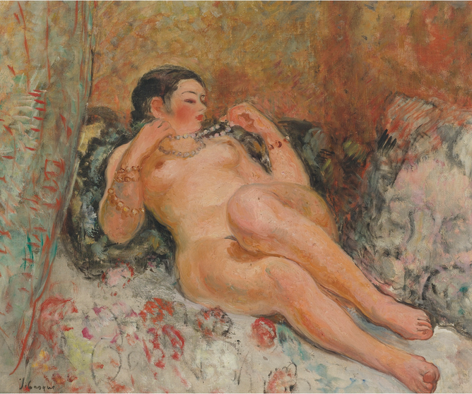 Nu allongé - Henri Lebasque image 1 copie de tableau peinte à la main
