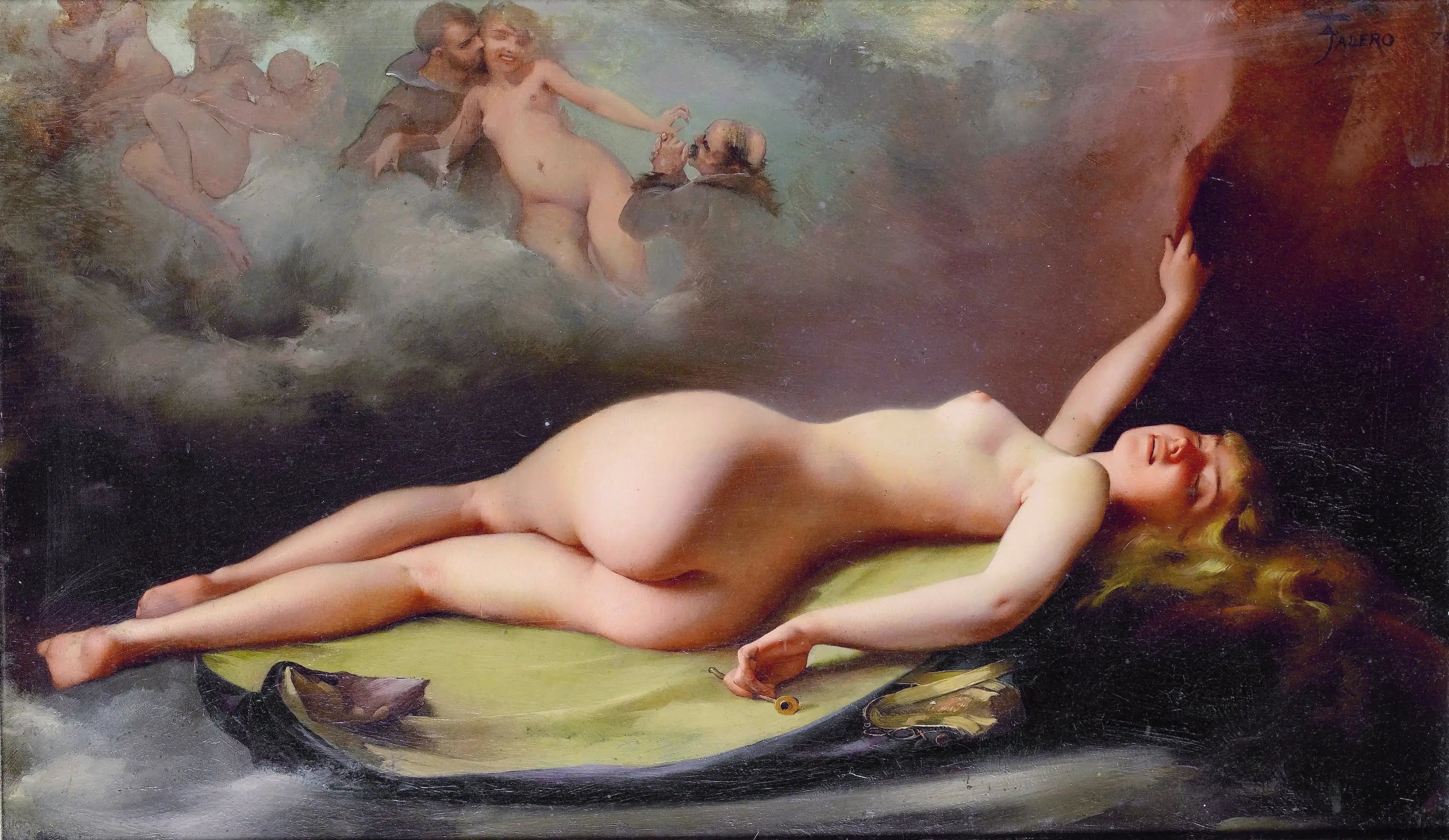 Nu allongé - Luis Ricardo Falero - Alpha Reproduction