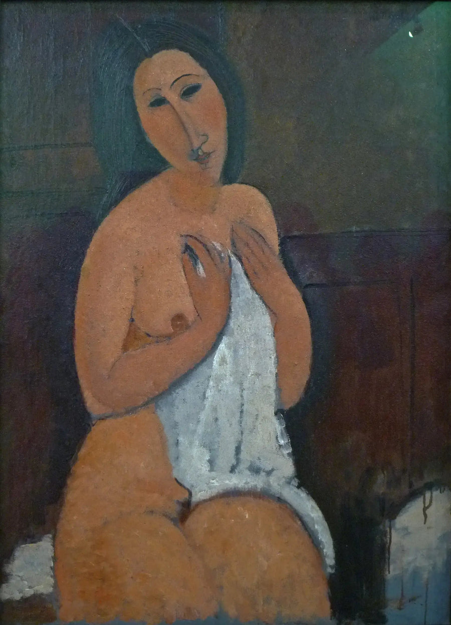 Nu sentado com camisa - Amedeo Modigliani