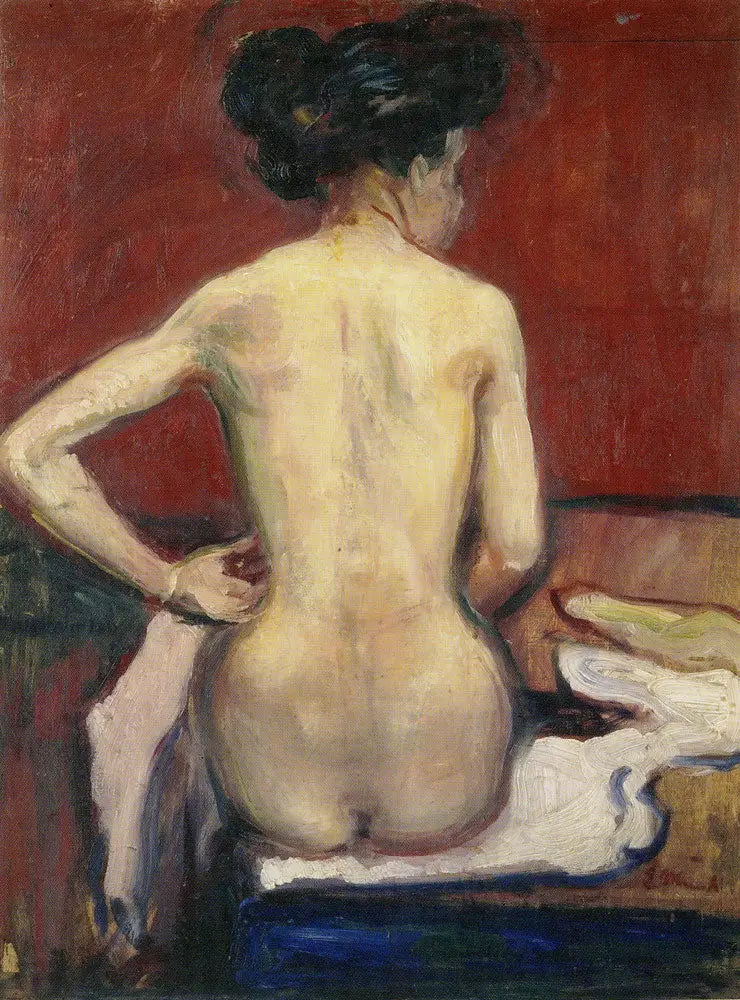 Nu sentado com a cabeça virada - Edvard Munch