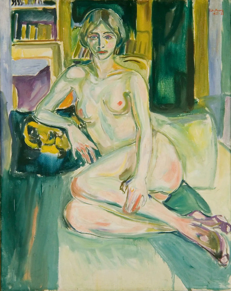 Nu, sentado no sofá - Edvard Munch