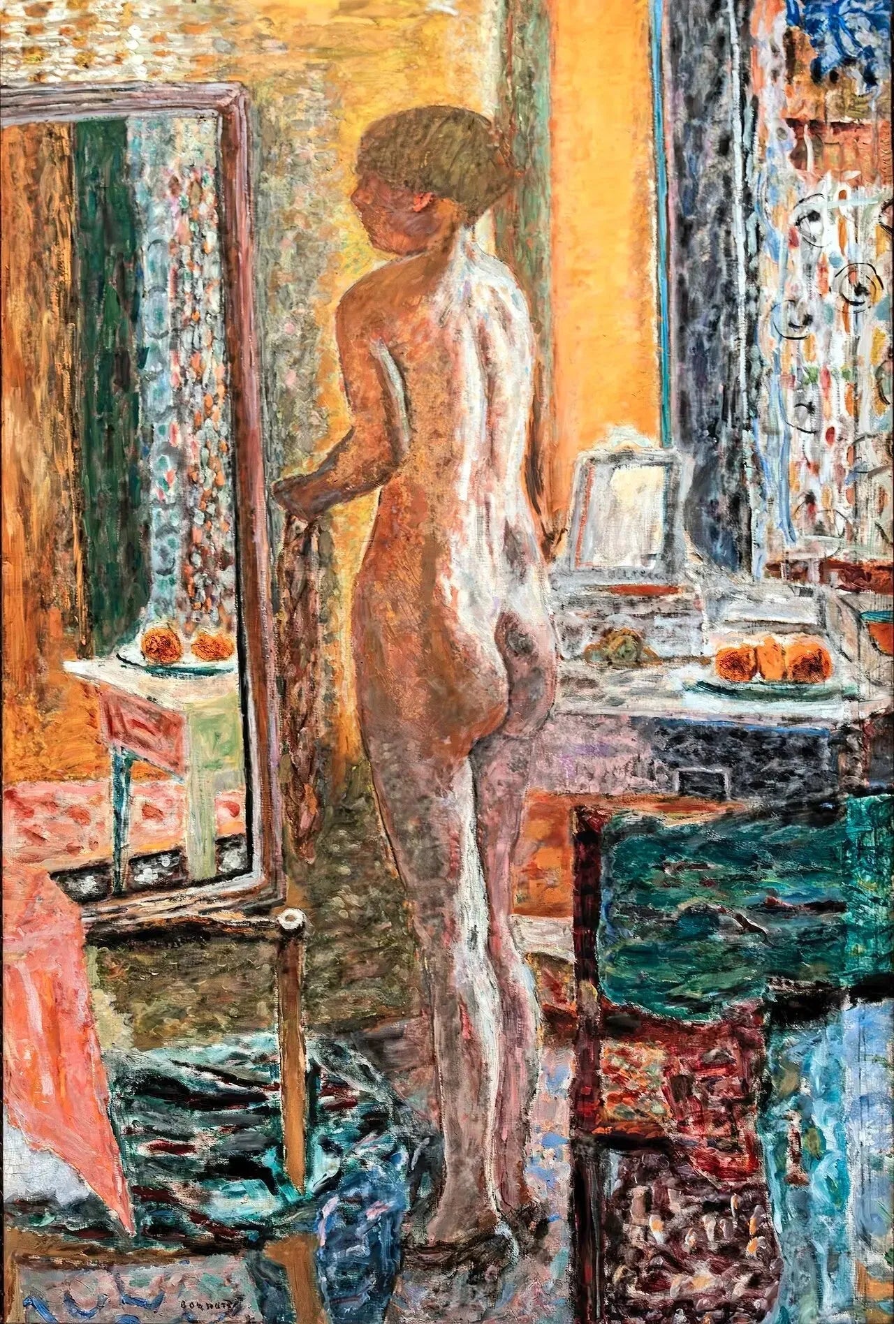 Nu au miroir - Pierre Bonnard image 1 copie de tableau peinte à la main