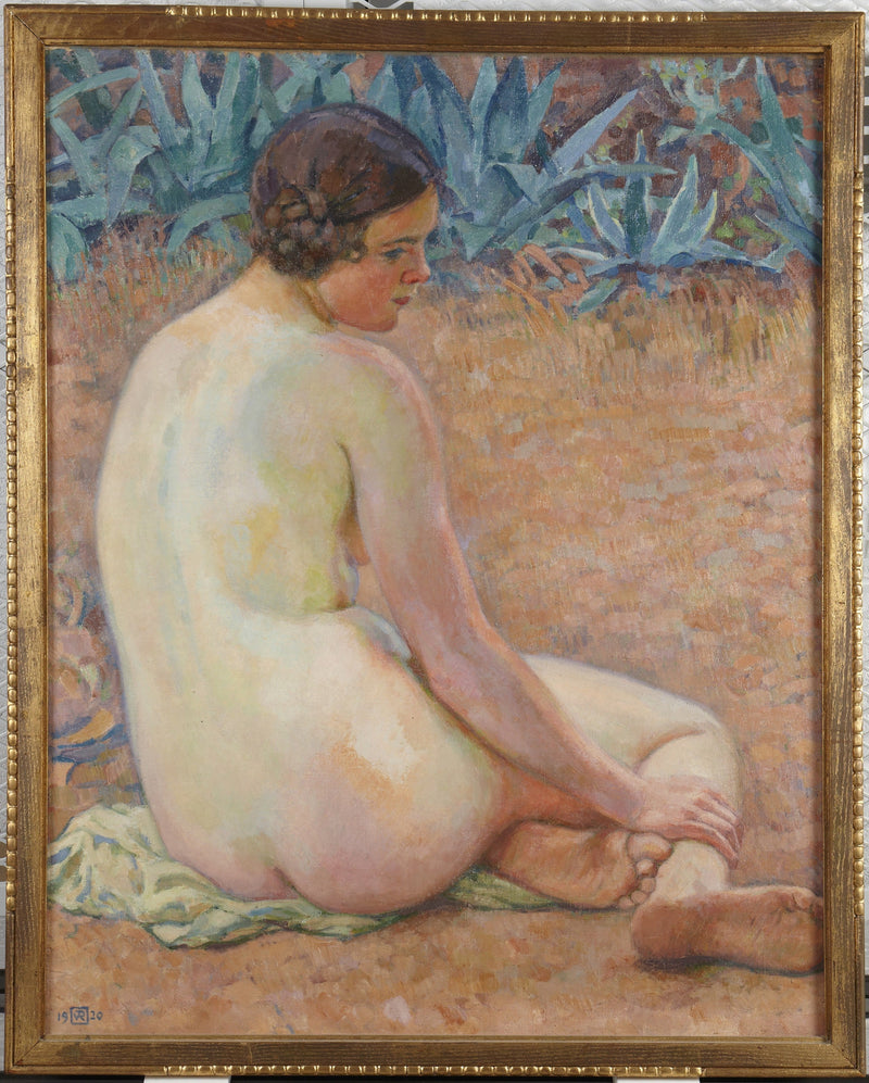 Nu aos agaves - Théodore van Rysselberghe