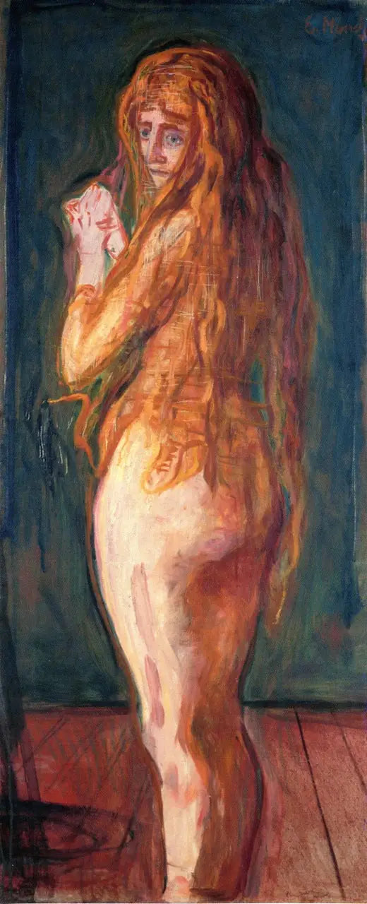 Nu com cabelos longos ruivos - Edvard Munch