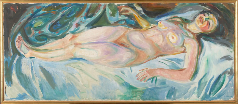 Nu deitado: noite - Edvard Munch