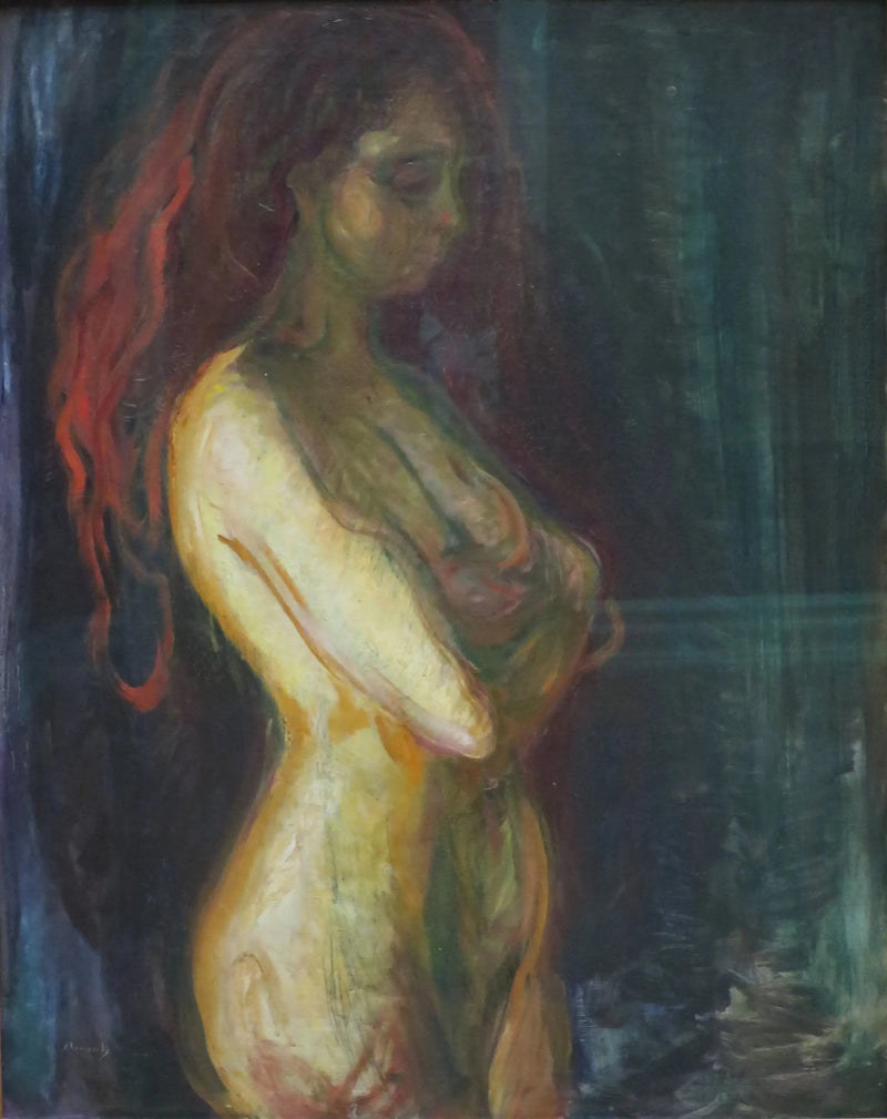 Nu de perfil voltado para a direita - Edvard Munch