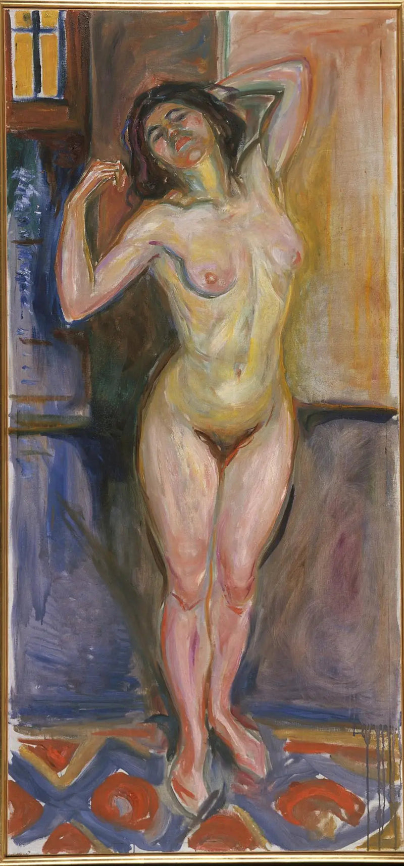 Nu em pé com as mãos atrás da cabeça - Edvard Munch