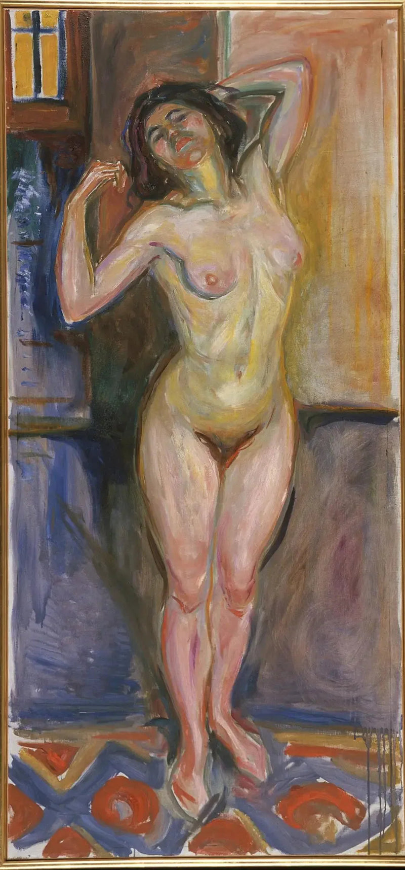 Nu em pé com as mãos atrás da cabeça - Edvard Munch