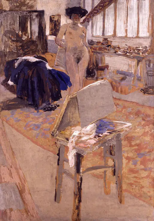 Nu de pé no ateliê - Édouard Vuillard