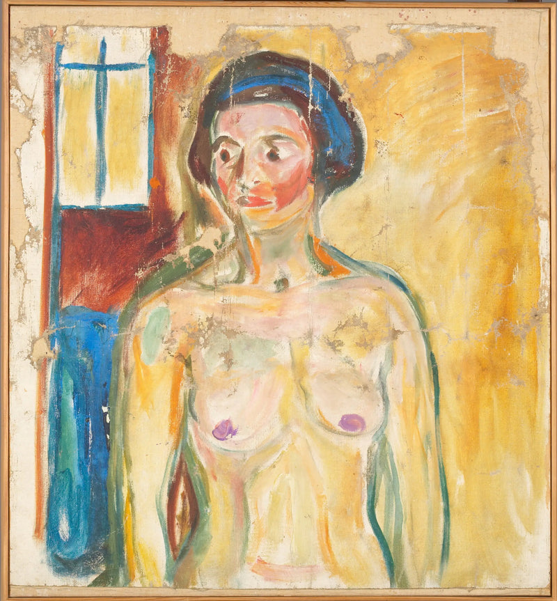 Nu em pé: meio retrato - Edvard Munch