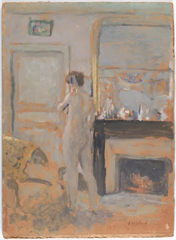 Nu de pé perto da lareira - Édouard Vuillard