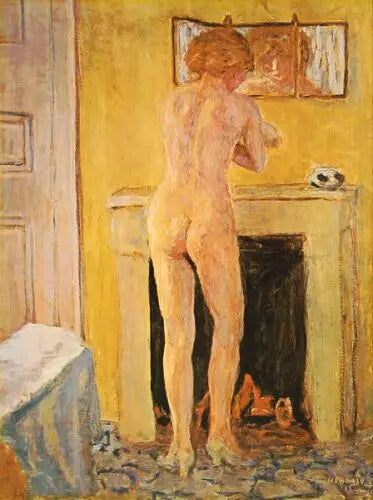 Nu diante da lareira - Pierre Bonnard