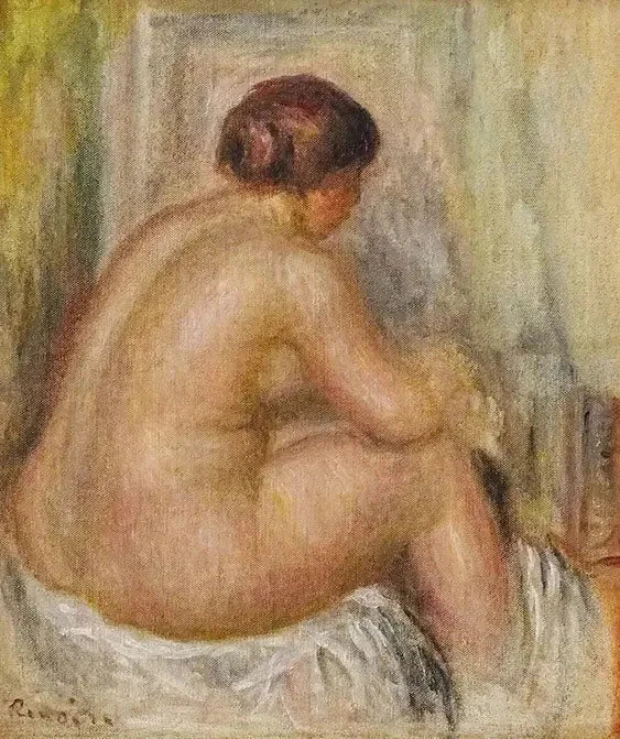 Nu de costas, sentado - Pierre-Auguste Renoir