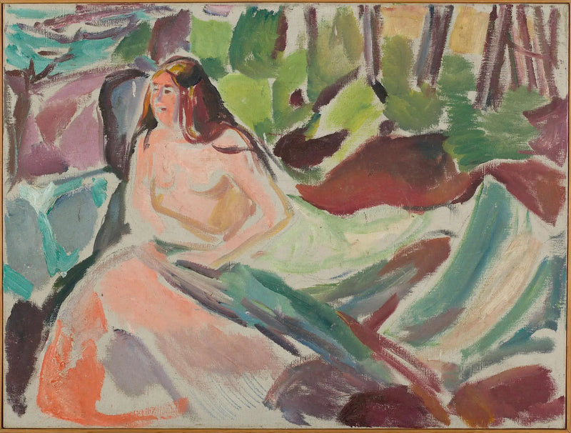 Nu na floresta - Edvard Munch