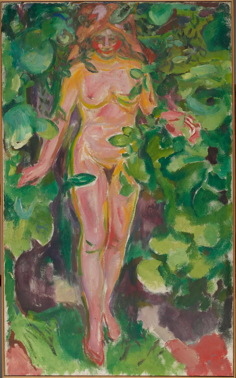 Nu feminino na floresta - Edvard Munch