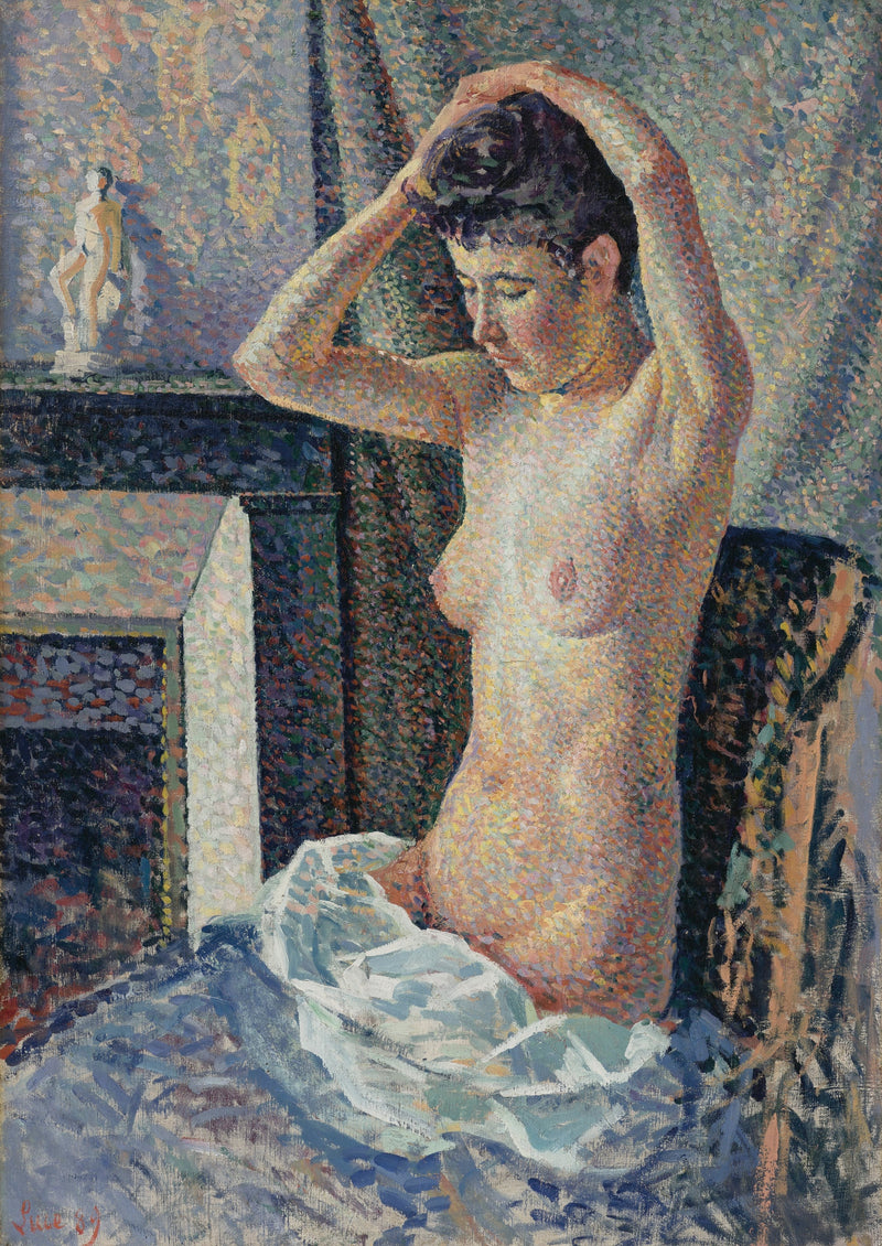 Nu se coiffe - Maximilien Luce