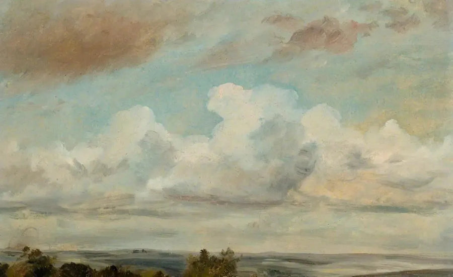 Nuvens cumulus sobre uma paisagem - John Constable