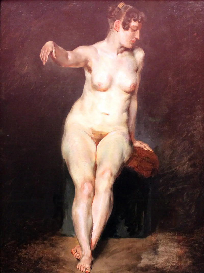 Mulher nua sentada, Senhorita Rose - Eugène Delacroix