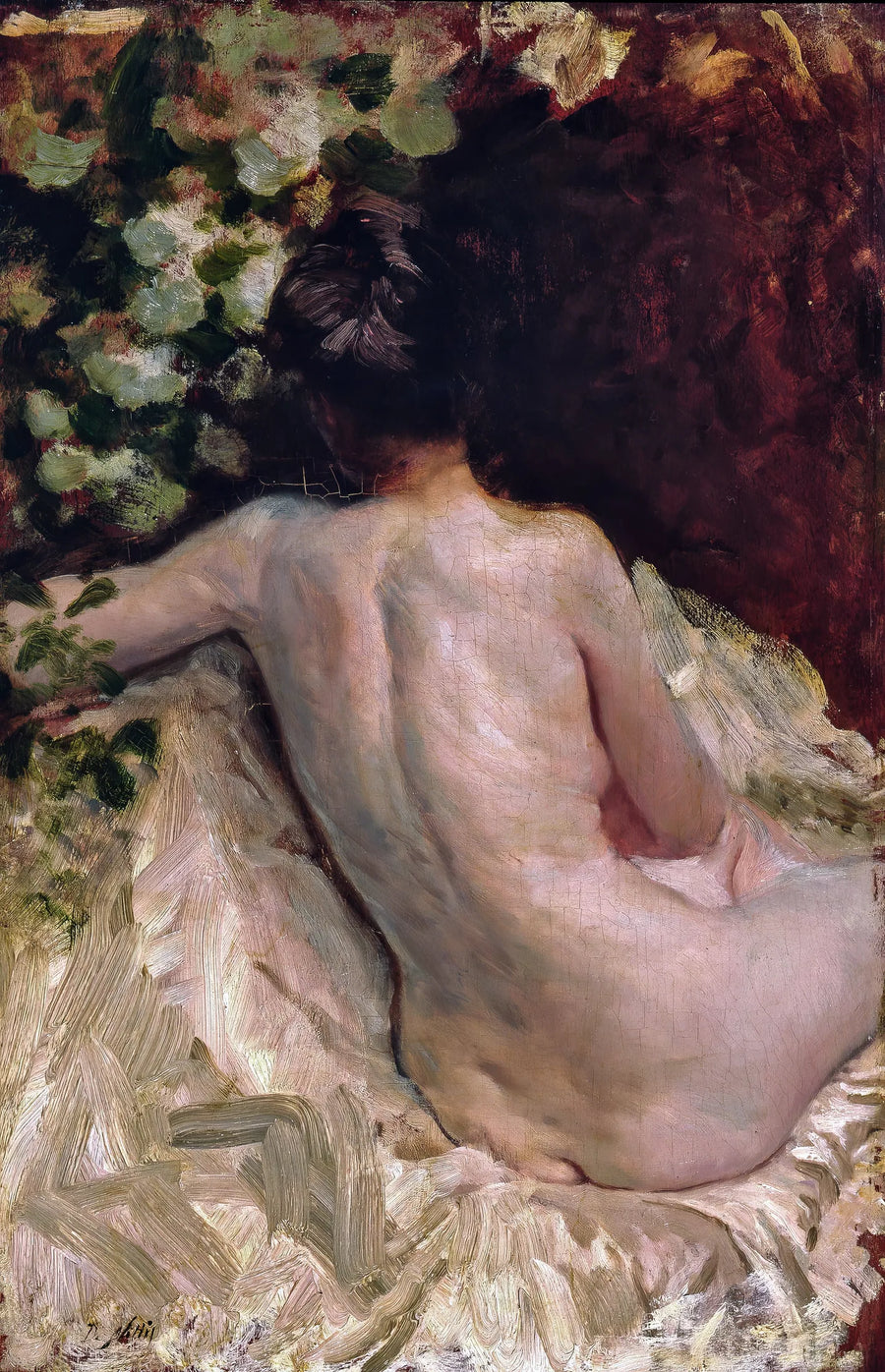 Nua de costas (Léontine) - Giuseppe De Nittis