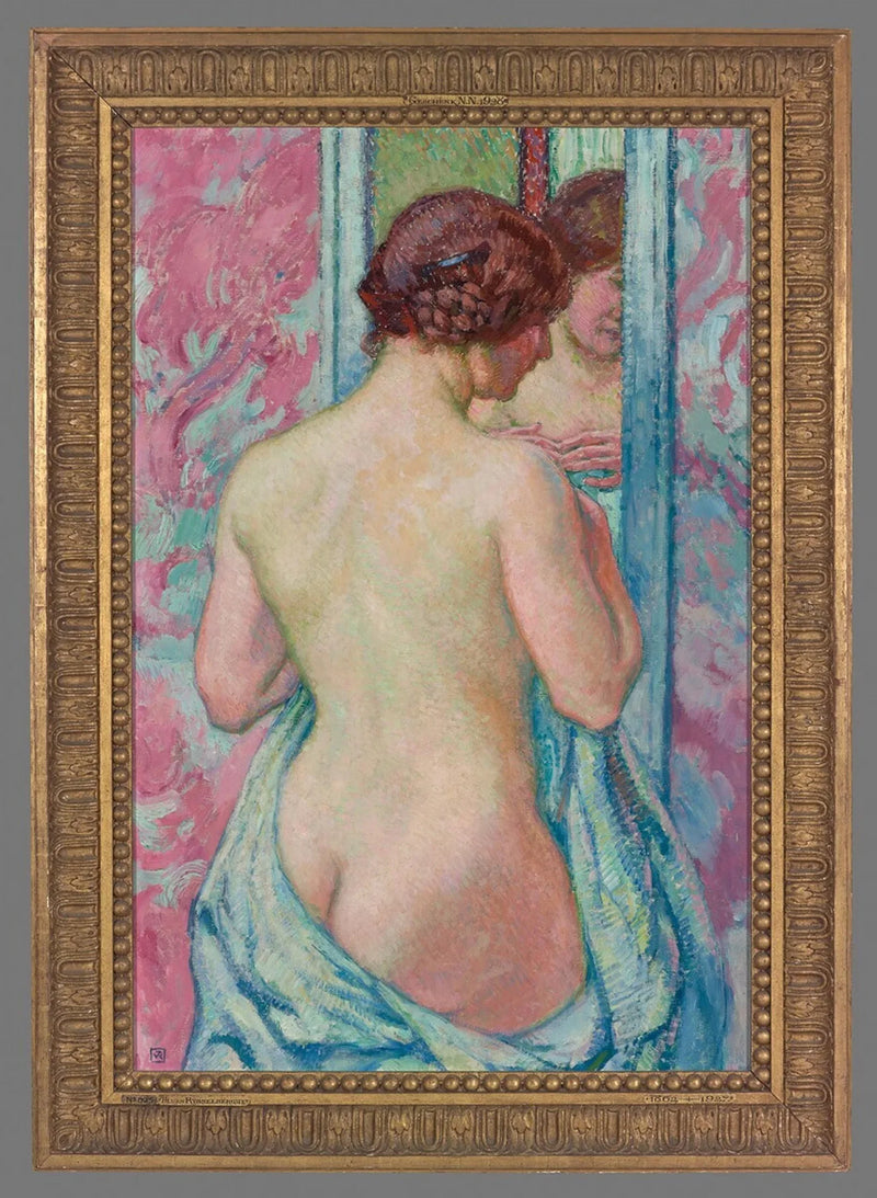 Nude de pé diante de um espelho - Théodore van Rysselberghe