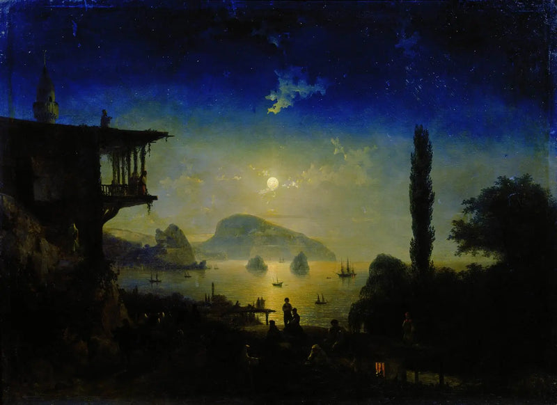 Noite de lua na Crimeia, Gurzuf - Ivan Aïvazovski