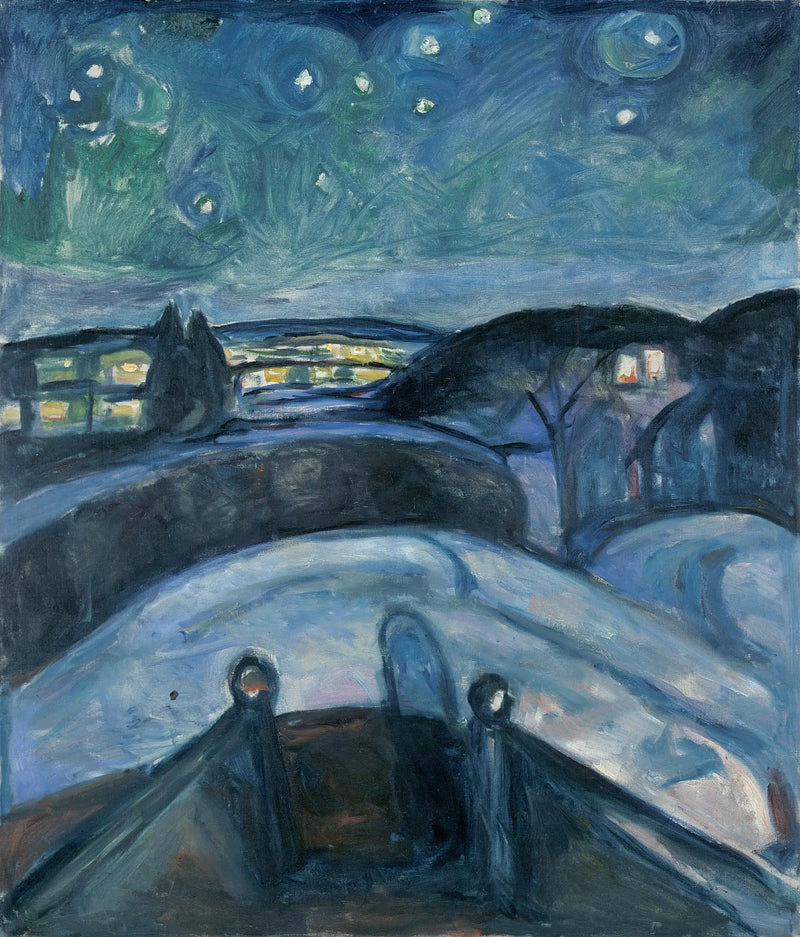 Noite Estrelada - Edvard Munch