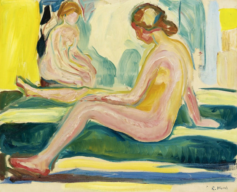 Mulheres nus sentadas - Edvard Munch