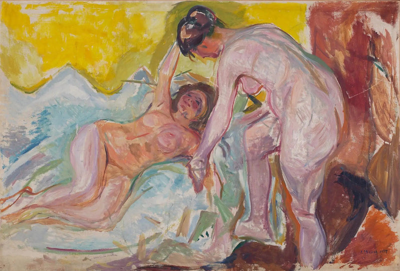 Nu feminino, sentado e deitado - Edvard Munch