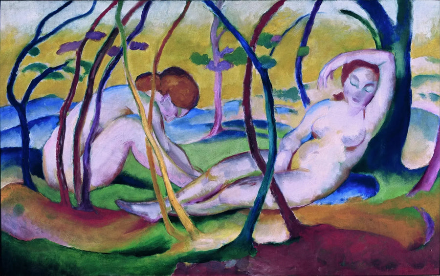 Nus sob as árvores - Franz Marc