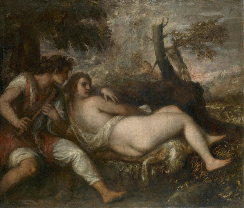 Ninfa e Pastor - Titian