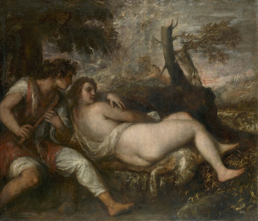 Ninfa e Pastor - Titian