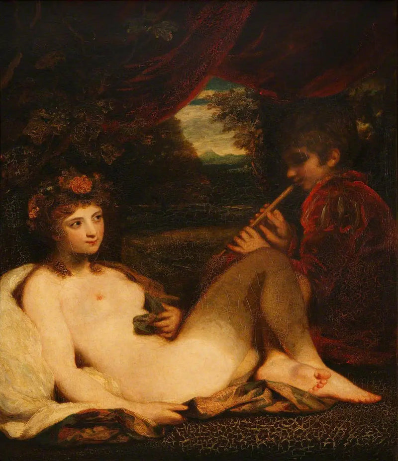Ninfa e menino flautista - Joshua Reynolds