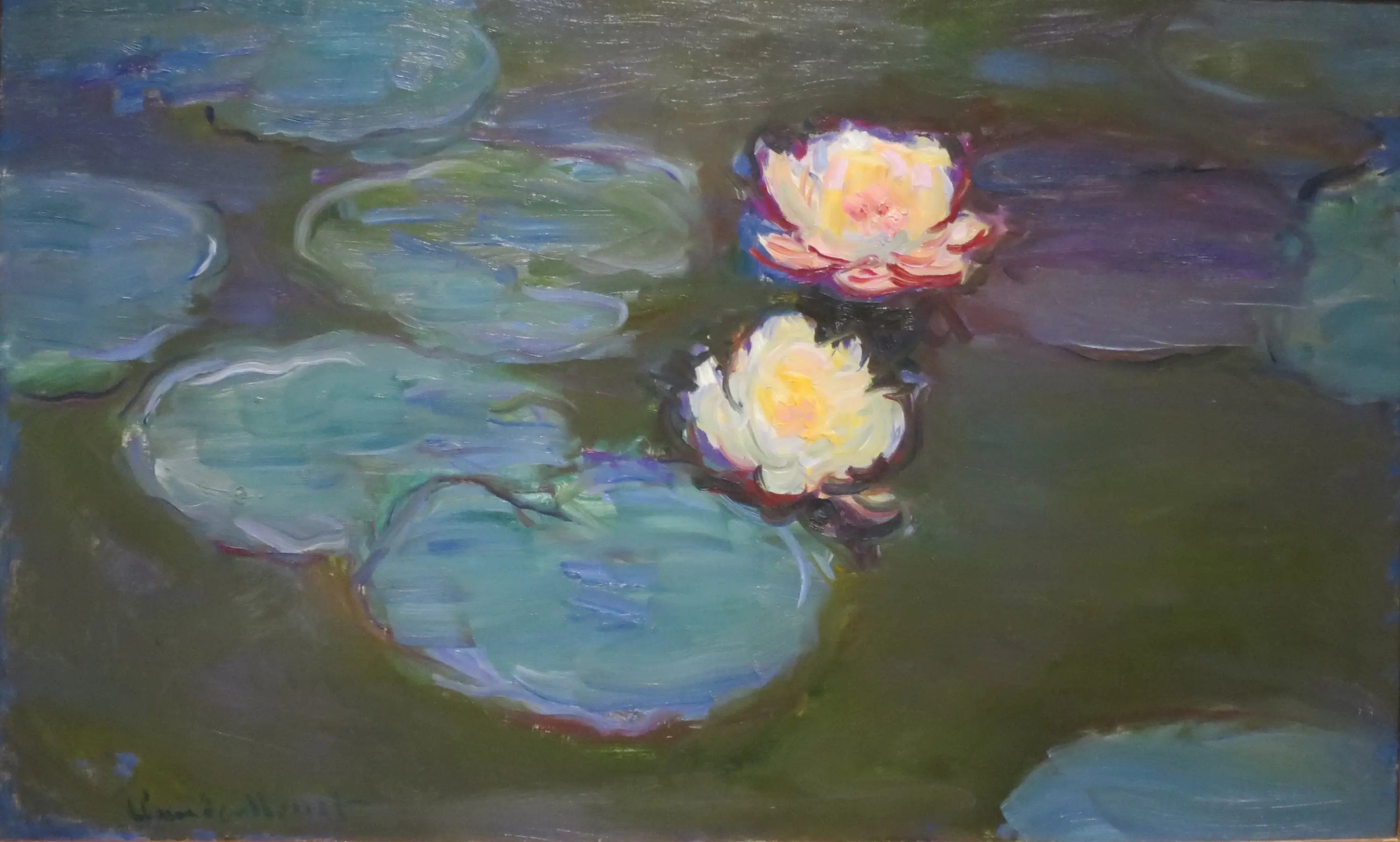 Reproduction du tableau « Nymphéas - Claude Monet » par Alpha Reproduction en peinture à l’huile