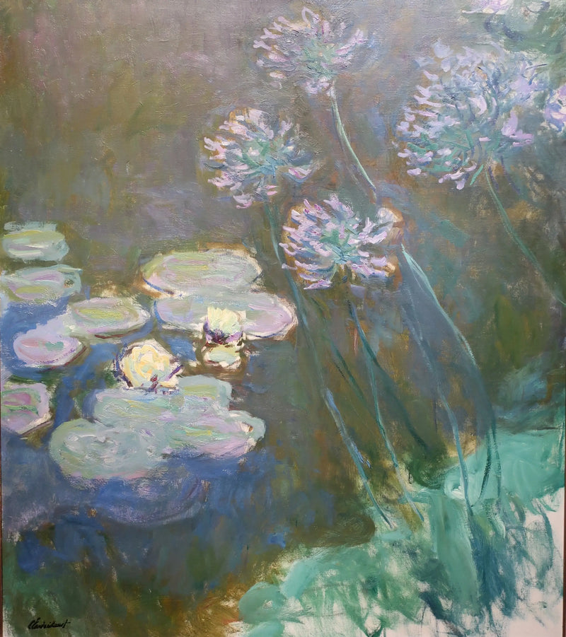 Ninféias e Agapantos - Claude Monet