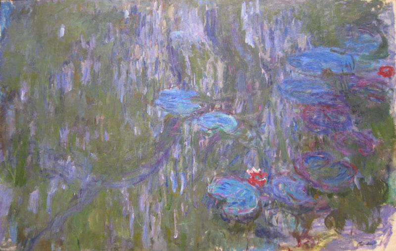 As lírios d'água, os reflexos dos salgueiros chorões - Claude Monet