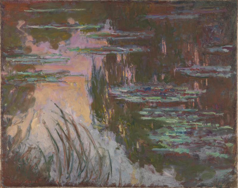 Nenúfares ao pôr do sol W1719 - Claude Monet