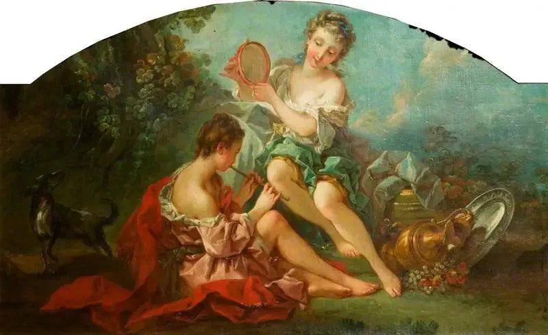 Ninfas arcadianas tocando música - François Boucher