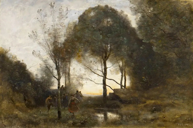  Ninfas e Faunos - Jean-Baptiste Camille Corot