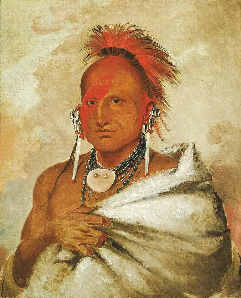 O-rón-gás-see, caçador de ursos, um guerreiro famoso - George Catlin