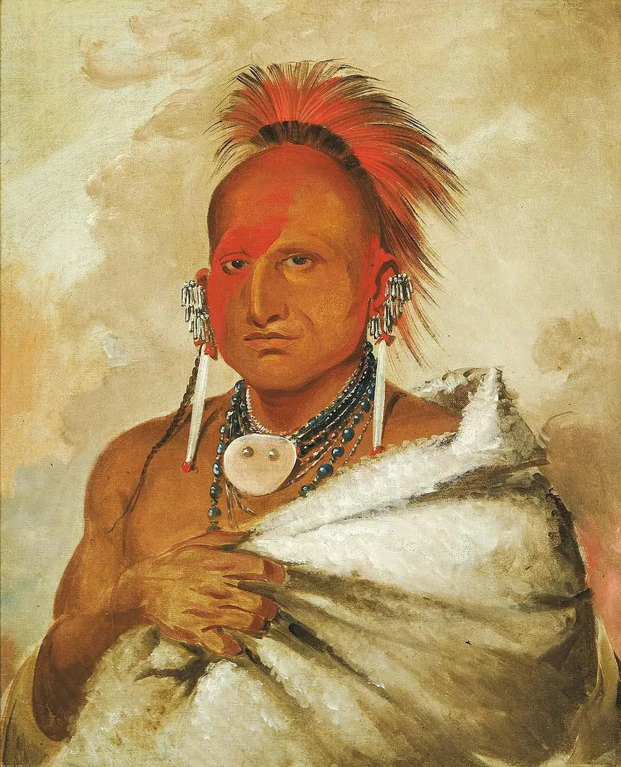 O-rón-gás-see, caçador de ursos, um guerreiro famoso - George Catlin
