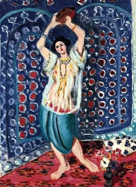 Odalisca com pandeiro (Harmonia em azul) - Henri Matisse