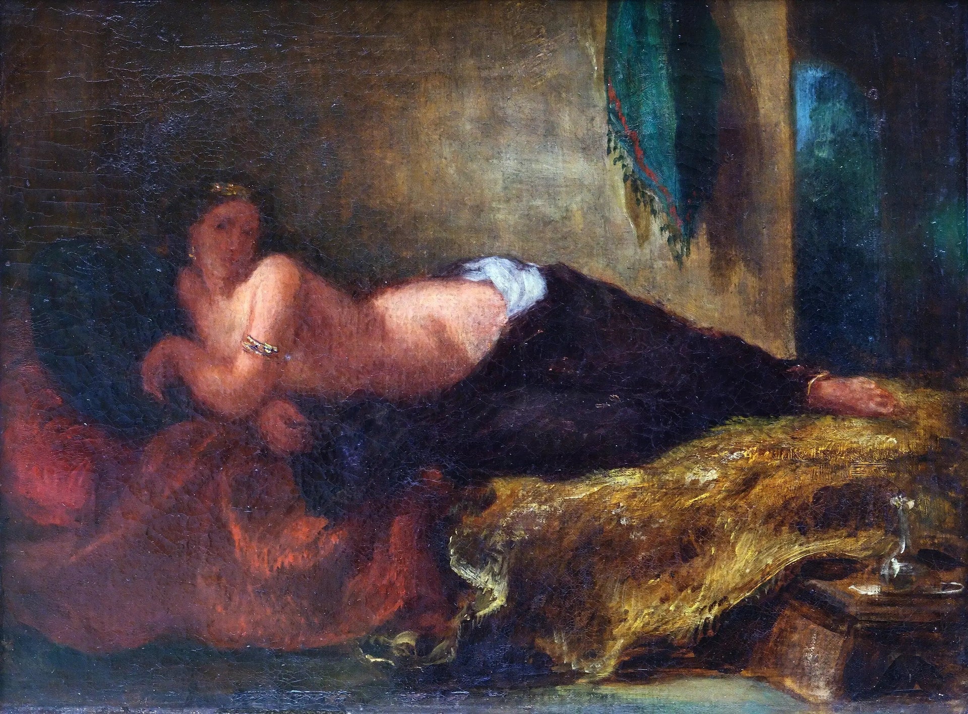 Odalisque - Eugène Delacroix image 1 copie peinte à la main à l’huile