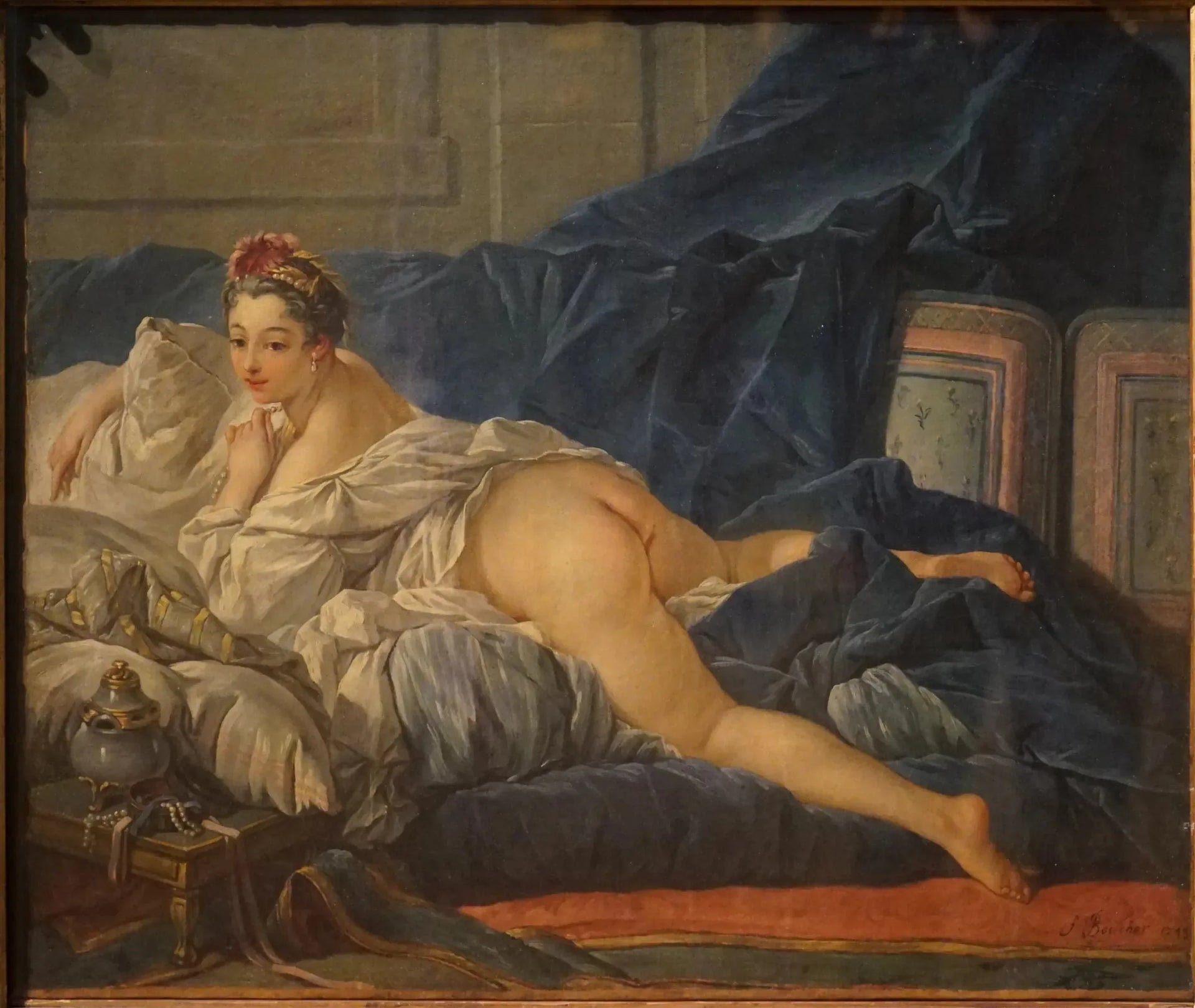Odalisque - François Boucher image 1 reproduction artisanale de tableau